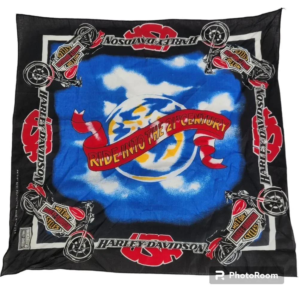 Vintage 90s Harley-Davidson Ride Into The 21st Century Bandana